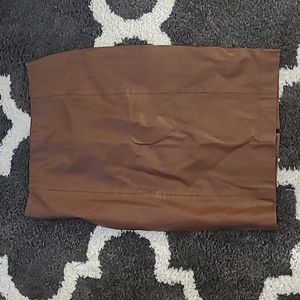 Zara brown faux leather Zara Basic sz large pencil skirt